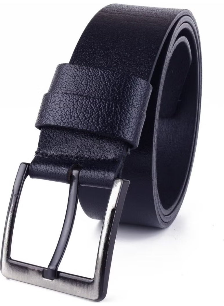 Lugmo 2 Pieces Leather Belt 4.5 cm Denim - Image 2